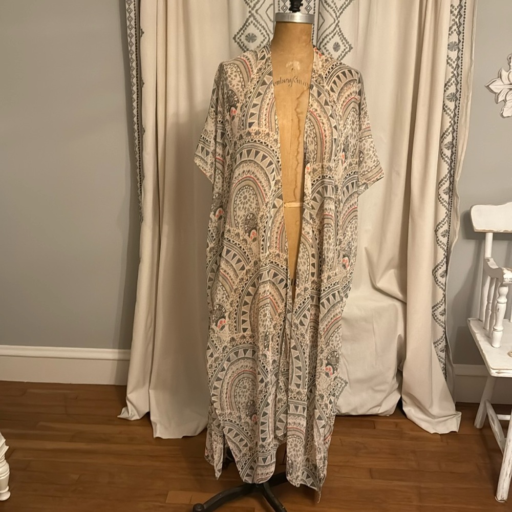 Boho printed kimono
